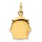 14K Yellow Gold Enameled Ladybug Charm Insect Pendant Jewerly 19mm x 11mm